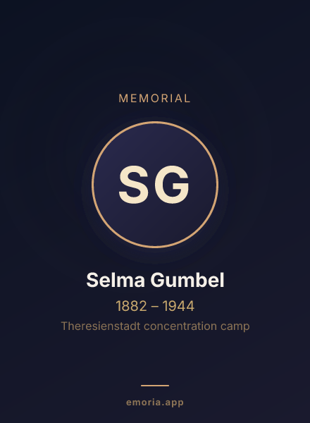 Memorial portrait of Selma Gumbel