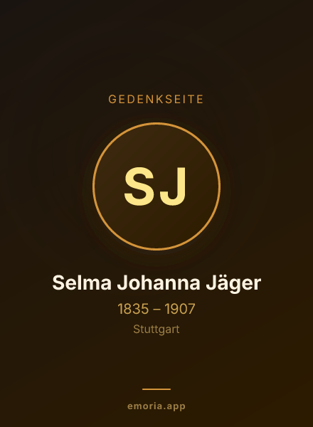 Gedenkportrait von Selma Johanna Jäger