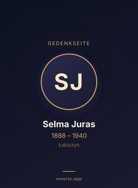 Gedenkportrait von Selma Juras