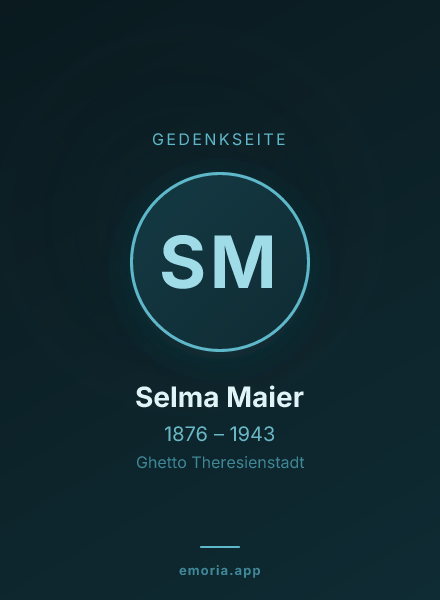 Gedenkportrait von Selma Maier