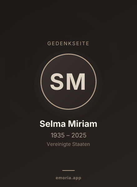 Gedenkportrait von Selma Miriam