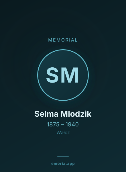 Memorial portrait of Selma Mlodzik