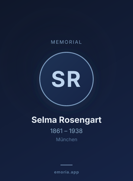 Memorial portrait of Selma Rosengart