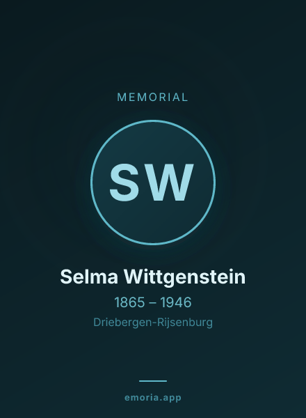 Memorial portrait of Selma Wittgenstein