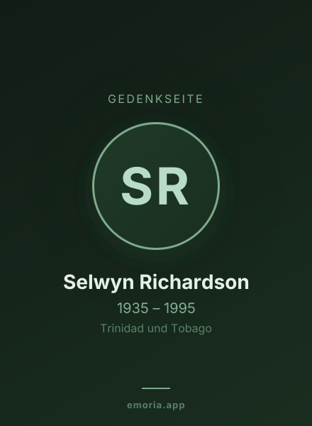 Gedenkportrait von Selwyn Richardson