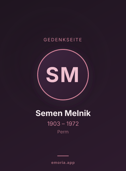 Gedenkportrait von Semen Melnik