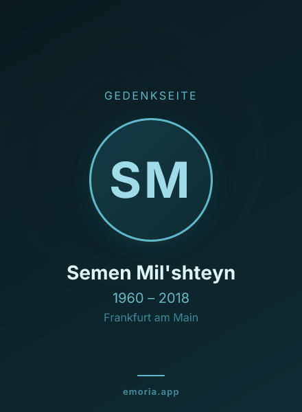 Gedenkportrait von Semen Mil'shteyn