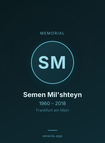 Memorial portrait of Semen Mil'shteyn