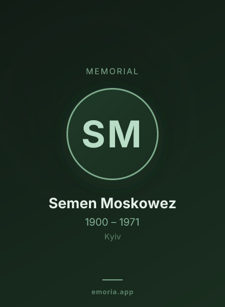 Memorial portrait of Semen Moskowez