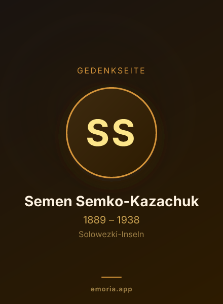 Gedenkportrait von Semen Semko-Kazachuk
