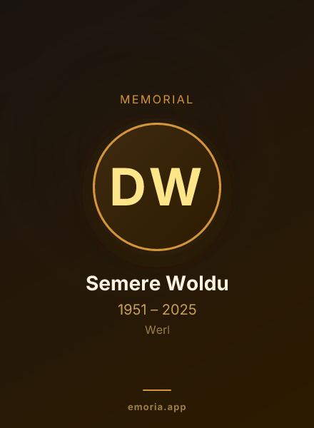 Memorial portrait of Dr. med. Semere Woldu