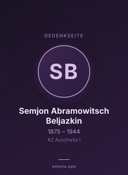 Gedenkportrait von Semjon Abramowitsch Beljazkin