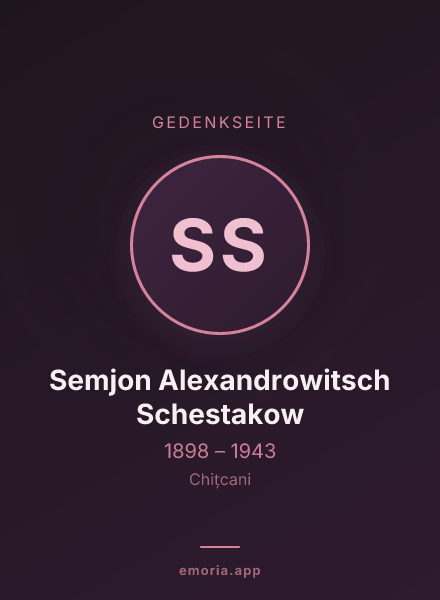 Gedenkportrait von Semjon Alexandrowitsch Schestakow