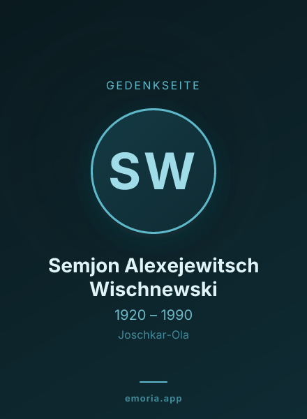 Gedenkportrait von Semjon Alexejewitsch Wischnewski