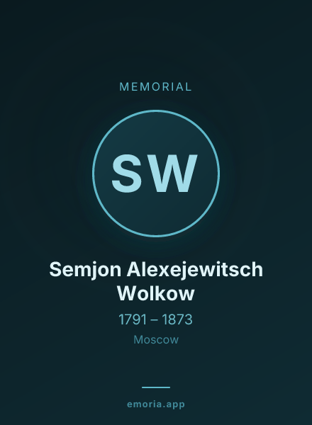 Memorial portrait of Semjon Alexejewitsch Wolkow