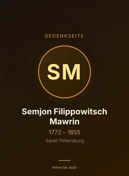 Gedenkportrait von Semjon Filippowitsch Mawrin
