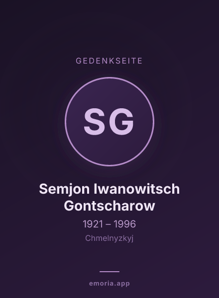 Gedenkportrait von Semjon Iwanowitsch Gontscharow