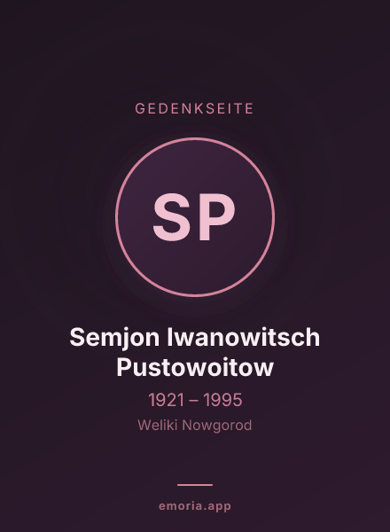 Gedenkportrait von Semjon Iwanowitsch Pustowoitow