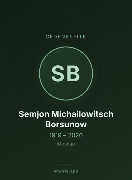 Gedenkportrait von Semjon Michailowitsch Borsunow