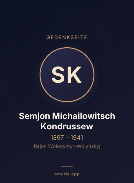 Gedenkportrait von Semjon Michailowitsch Kondrussew