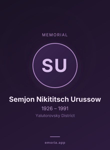 Memorial portrait of Semjon Nikititsch Urussow