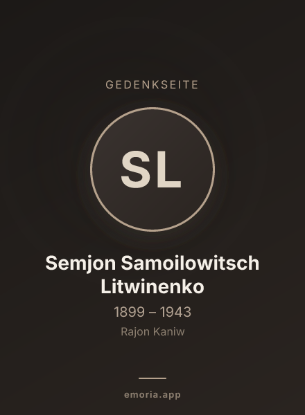 Gedenkportrait von Semjon Samoilowitsch Litwinenko