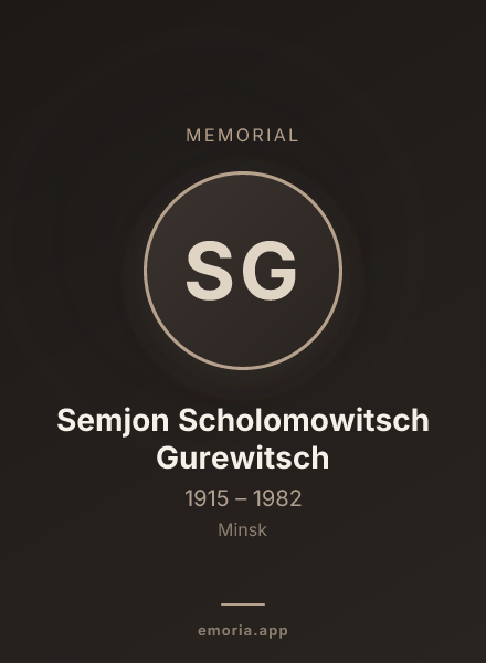 Memorial portrait of Semjon Scholomowitsch Gurewitsch