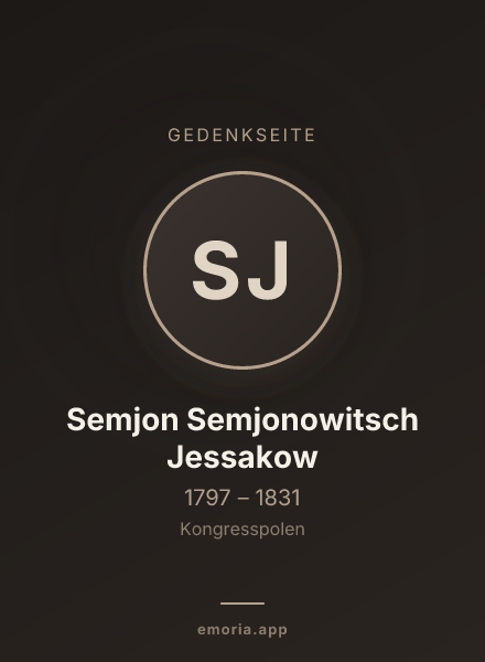 Gedenkportrait von Semjon Semjonowitsch Jessakow