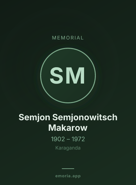 Memorial portrait of Semjon Semjonowitsch Makarow