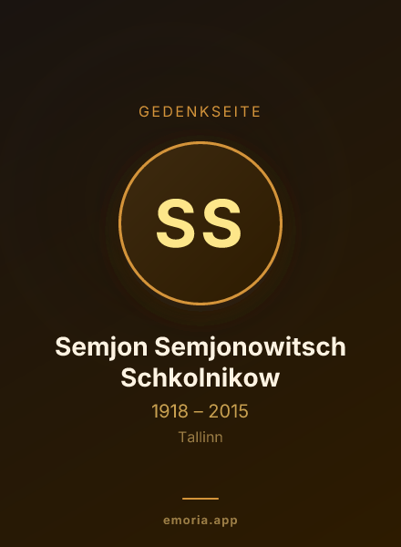 Gedenkportrait von Semjon Semjonowitsch Schkolnikow