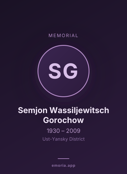 Memorial portrait of Semjon Wassiljewitsch Gorochow