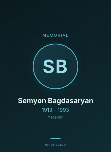 Memorial portrait of Semyon Bagdasaryan