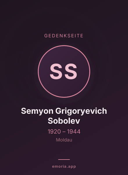 Gedenkportrait von Semyon Grigoryevich Sobolev