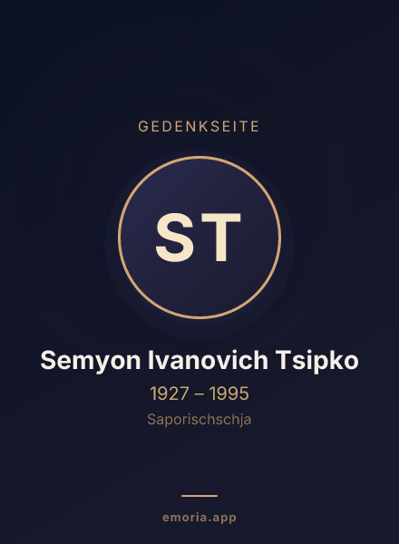 Gedenkportrait von Semyon Ivanovich Tsipko