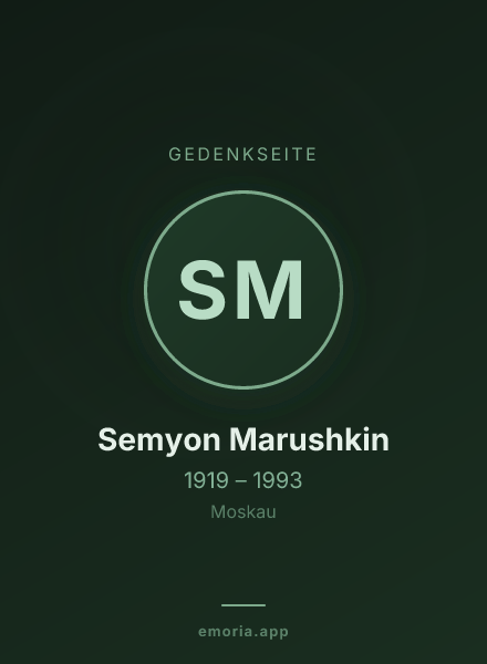 Gedenkportrait von Semyon Marushkin