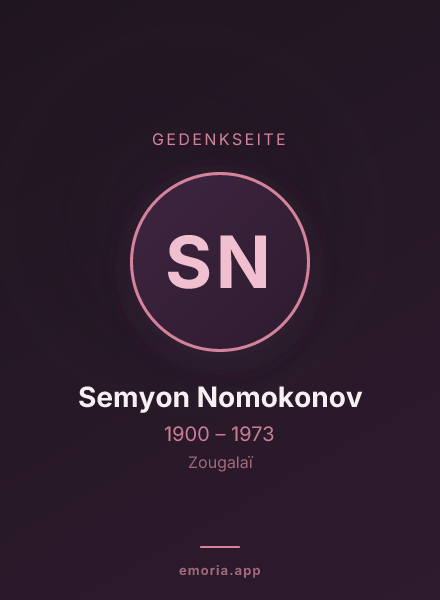 Gedenkportrait von Semyon Nomokonov