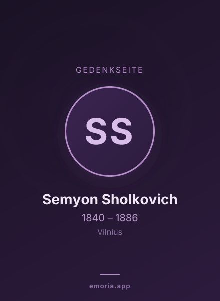 Gedenkportrait von Semyon Sholkovich