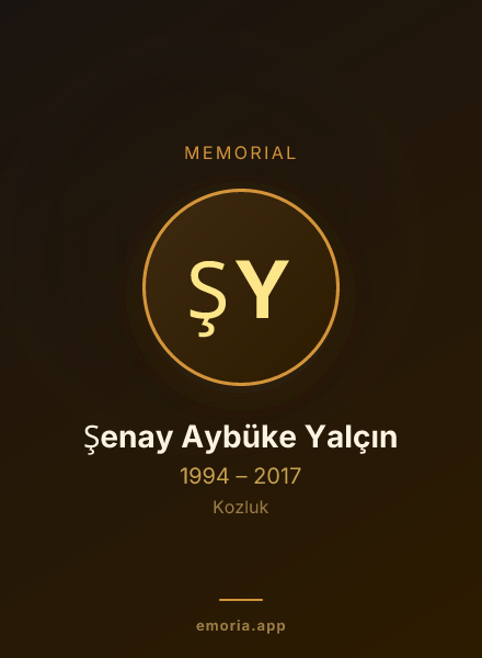 Memorial portrait of Şenay Aybüke Yalçın