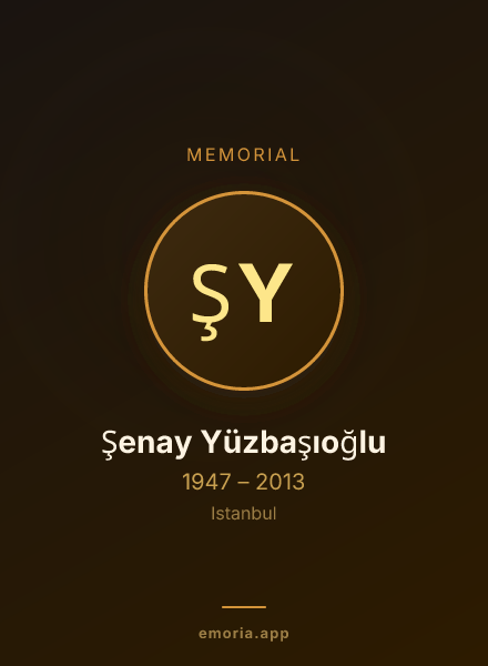 Memorial portrait of Şenay Yüzbaşıoğlu