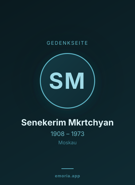 Gedenkportrait von Senekerim Mkrtchyan