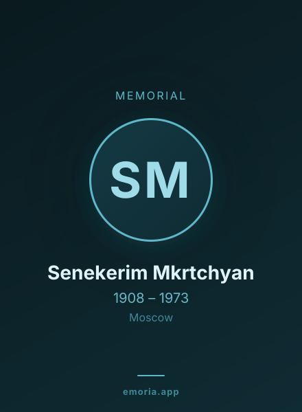 Memorial portrait of Senekerim Mkrtchyan
