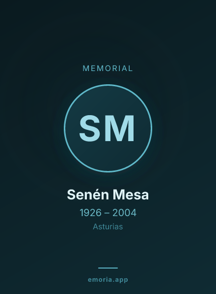 Memorial portrait of Senén Mesa