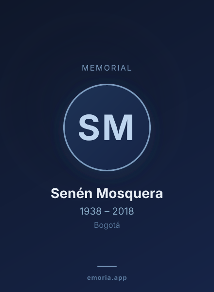 Memorial portrait of Senén Mosquera