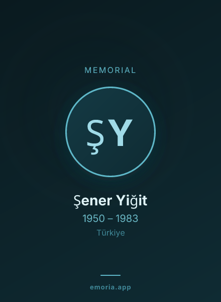 Memorial portrait of Şener Yiğit
