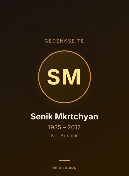 Gedenkportrait von Senik Mkrtchyan