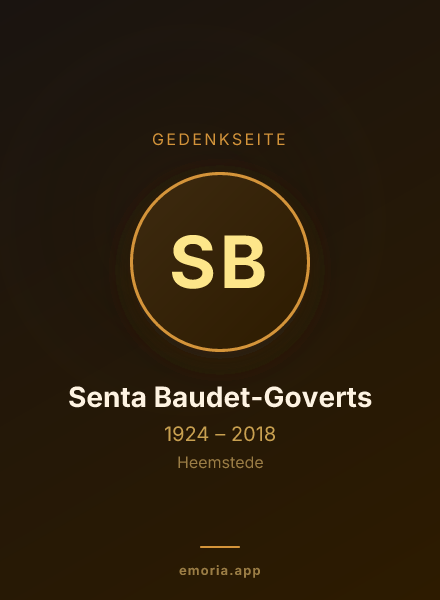 Gedenkportrait von Senta Baudet-Goverts