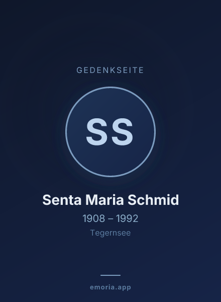 Gedenkportrait von Senta Maria Schmid