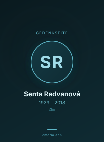 Gedenkportrait von Senta Radvanová