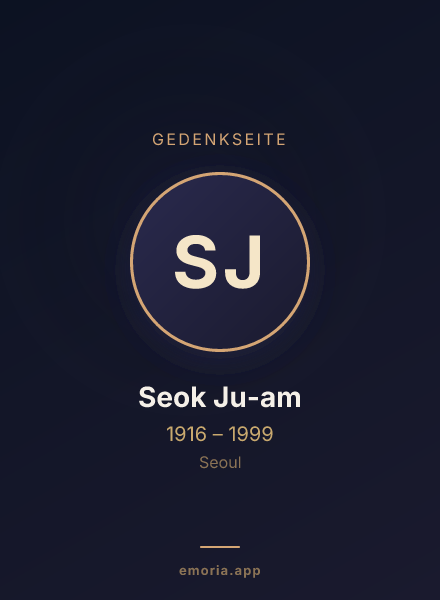 Gedenkportrait von Seok Ju-am