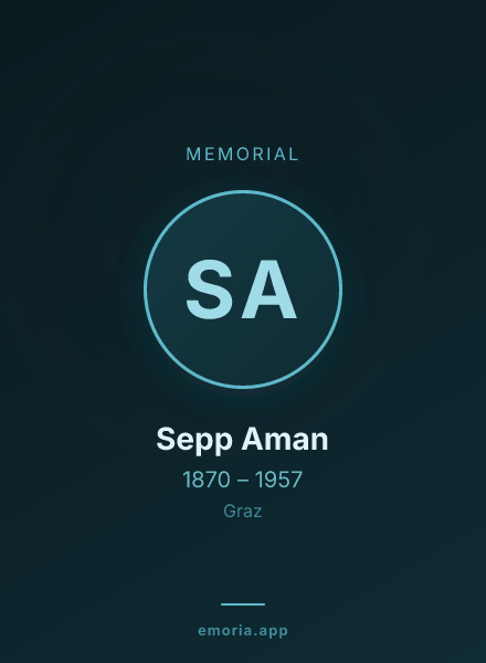 Memorial portrait of Sepp Aman